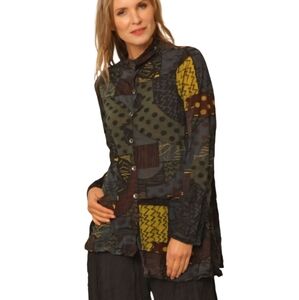 190B. Chalet Et Ceci Multicolor Artistic Shirt - Size Small